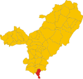 Collocatio finium Municipii in Provincia Nuorensi.