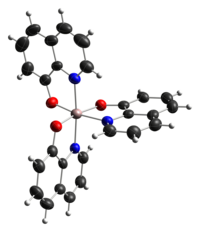 Мер-трис (8-гидроксихинолин) алюминий (III) -from-xtal-2000-CM-3D-ellipsoids.png