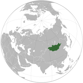 Localização de Mongólia