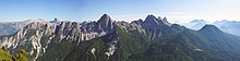 Panoramablick auf die Bosconero-Bergkette vom Monte Rite aus (September 2019)