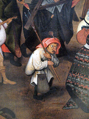 Pieter Bruegel der Jüngere (1564-1638): Ausschnitt aus "Der Kampf zwischen Karneval und Fastenzeit" (spätes 16. Jahrhundert)