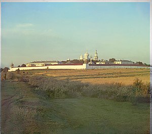 Вид Феодоровского монастыря, основанного на месте битвы в её память