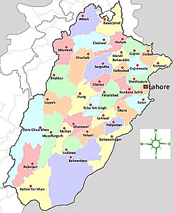 Location of Muqeem Shah, Punjab