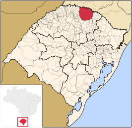 Ligging van de Braziliaanse microregio Erechim in Rio Grande do Sul