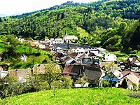 Le village depuis la route du Col de Fouchy