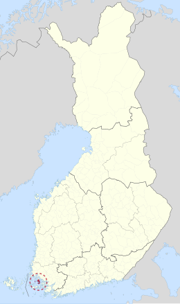 Kaart met de locatie van Rymättylä