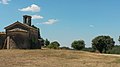 Altiplà d'alzines i camps de cereals, on trobem Santa Maria de Ginebret.