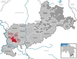 Läget för kommunen Scheden i Landkreis Göttingen