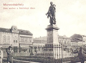 Nieistniejący pomnik generała Bema w Târgu Mureș, zburzony przez władze rumuńskie w 1922 roku