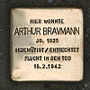 Stolperstein Palmstraße 13 Arthur Bravmann