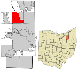 Location in Summit County and the state of Ohio.