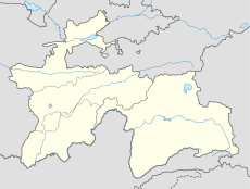 מיקום דושנבה במפת טג'יקיסטן