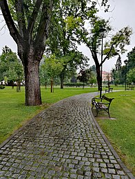 Main park of Tuzla, located next to the Pannonian lakes.