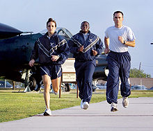 USAF Airmen training at Lackland AFB USAF PT Uniform.jpg