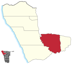 Karte Kamanjab in Namibia