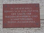 1=Bertha Zuckerkandl – Gedenktafel