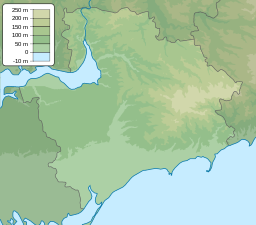 Location of an estuary in Ukraine