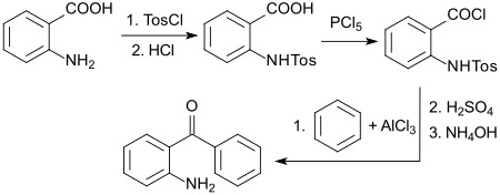 Synthese von 2-Aminobenzophenon via Anthranilsäure