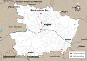 Carte des communes avec sites Seveso