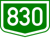 Main road 830 shield