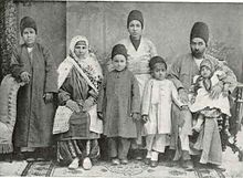 A Zoroastrian family in Qajar Iran, about 1910 A Zoroastrian Family Teheran 1910.JPG