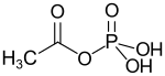 Strukturformel von Acetylphosphat