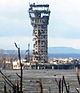 Air traffic control tower of the Donetsk airport, 24 December 2014.jpg