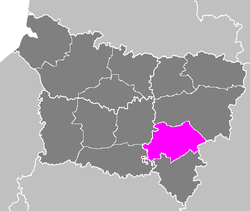 Location of Soissons in Picardy