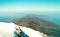 A península, vista do cume do Monte Atos em direção noroeste