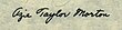 Signature de Azie Taylor Morton