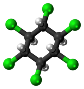 Шаровидная модель молекулы бета-гексахлорциклогексана