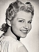 A black and white photograph of Betty Field