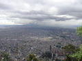 Vista aérea de Bogotá.