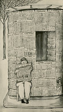 Bruno Caruso, News Stand, ink (1952) Bruno Caruso - Giornalaio - 1952.jpg