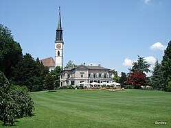 Villa Villette kaufte 1863 sein Freund Heinrich Schulthess und seine Frau Berta in Cham Kanton Zug/Schweiz