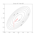 Coordinate descent with cyclic iteration of the coordinates.