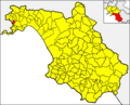 Collocatio finium municipii in Provincia Salernitana.