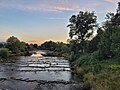 De rivier Mangfall ten westen van Kolbermoor