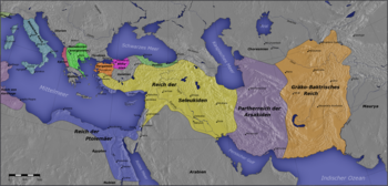 Die Diadochenreiche vor Beginn der Kämpfe mit Rom um 200 v. Chr.