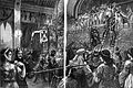File:Die Gartenlaube (1899) b 0072.jpg (D) Das Kostümfest des Vereins Berliner Künstler: Erstürmung der Minneburg Nach dem Leben gezeichnet von W. Pape