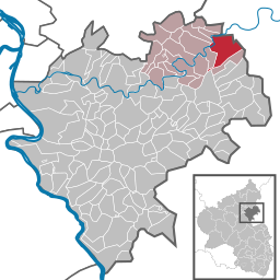 Diez läge i distriktet Rhein-Lahn-Kreis