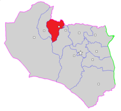 Map of Ferdows County in South Khorasan province