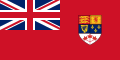 1957 version of the Canadian Red Ensign that had evolved as the de facto national flag until 1965