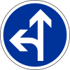 Go ahead or turn left