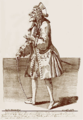 Caricatura del actor Francesco Baglione, llamado Carnacci, ca. 1738.