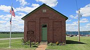 The Red Brick Schoolhouse, constructed in 1877, in Frankfort