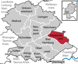 Kaart van Friedrichsdorf