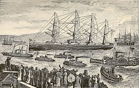 Grant returns to the United States, at San Francisco, 1879, aboard the City of Tokyo Grant returns to US at San Francisco.jpg