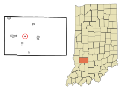 Location of Switz City in the state of Indiana