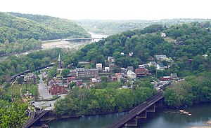 Harper's Ferry seen from Maryland side of Poto...